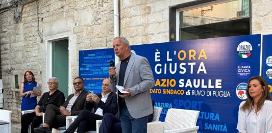 Il candidato sindaco del centrodestra Saulle si presenta con un anno di anticipo