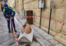 Fioriere danneggiate a Palazzo Caputi: non è vandalismo. Il sindaco Chieco chiarisce l’episodio